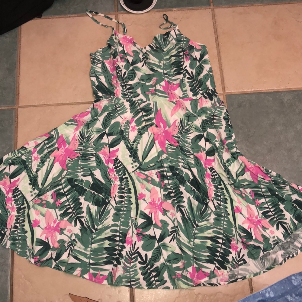 Tropical floral mini dress from Old Navy.